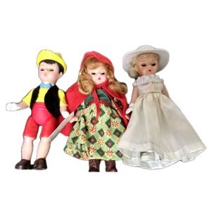 Madame Alexander Little Red Riding Hood Pinocchio Dolls Collection moving‎ eyes
